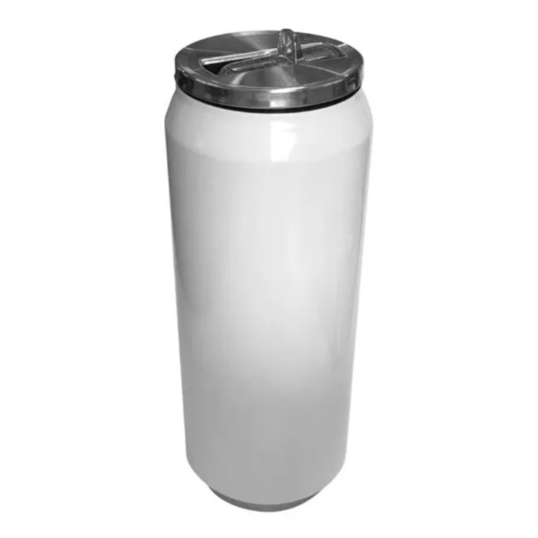 Lata de Acero Doble Pared Blanco 500ml