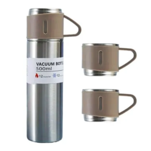 Termo Con Taza Plateado 500ml
